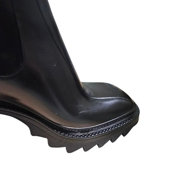 Chloé Betty Black Rubber Rain Boots – Size 41 - Picture 9 of 13